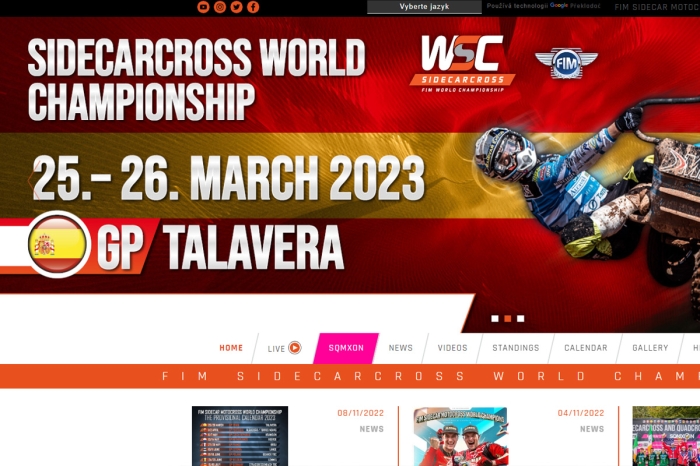 Náhled webu FIM Sidecarcross